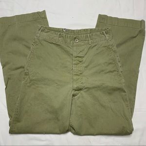 Vintage 50s/60s Military Style Fatigue Twill Pant Size 28